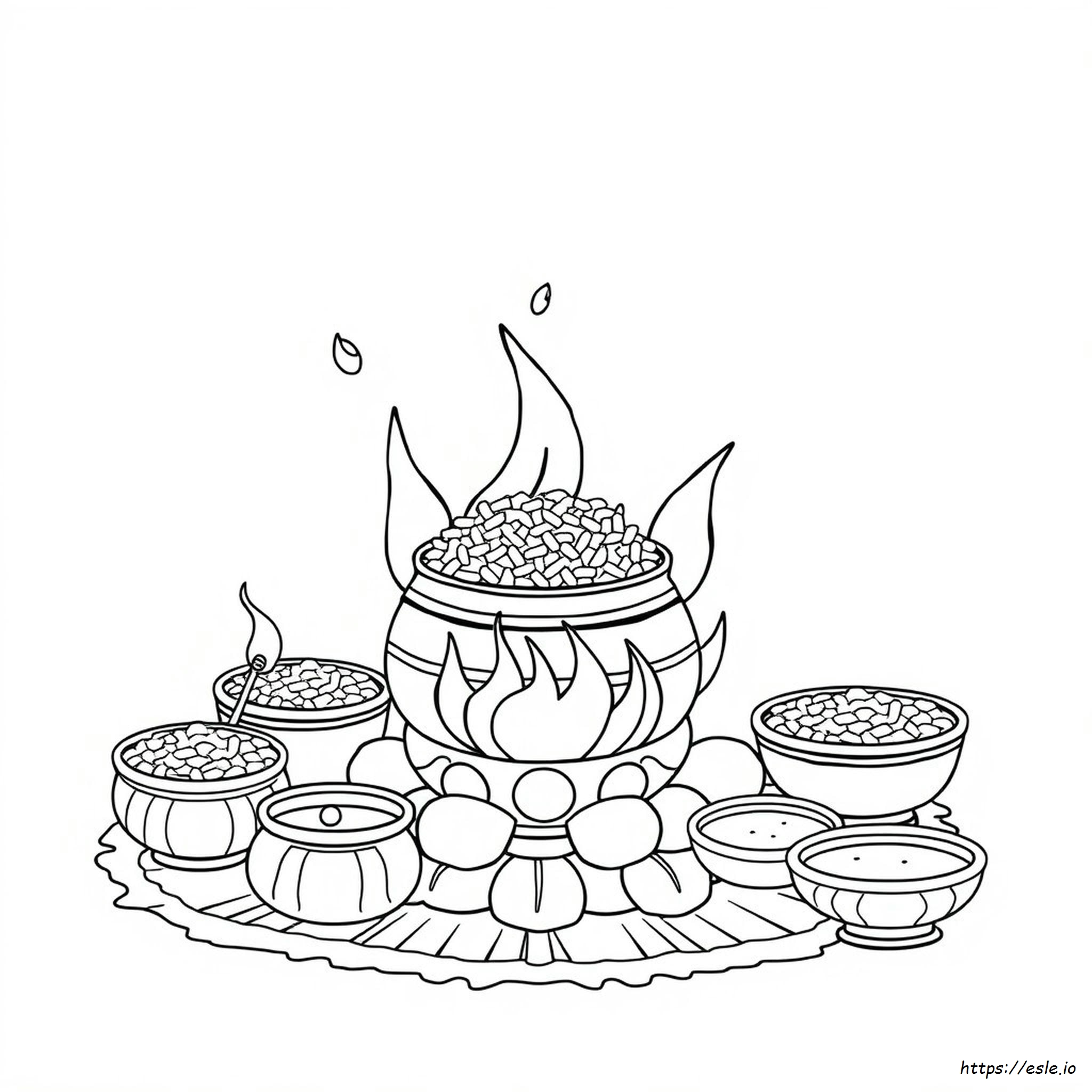 Printable Pongal Colouring Pages