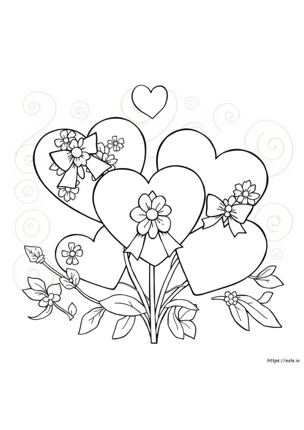 Gambar Mewarnai Hati Valentine