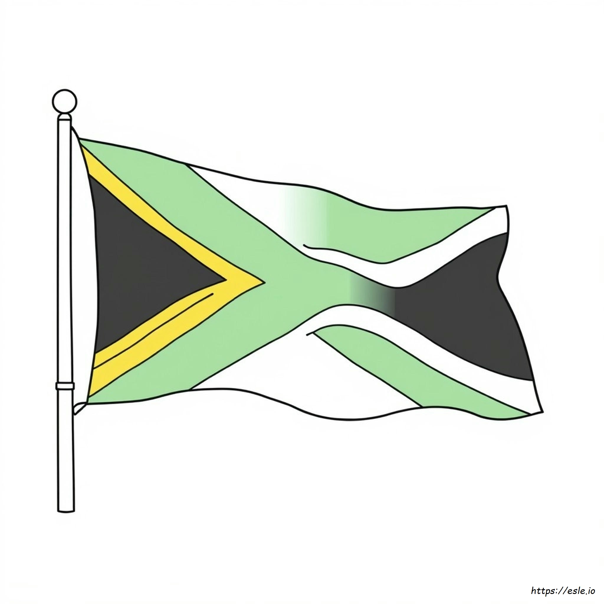 Dibujo Para Colorear De La Bandera De Sudáfrica