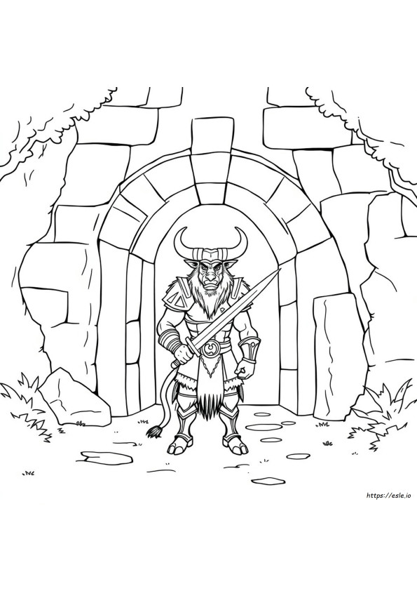 Kolorowanka Minotaur