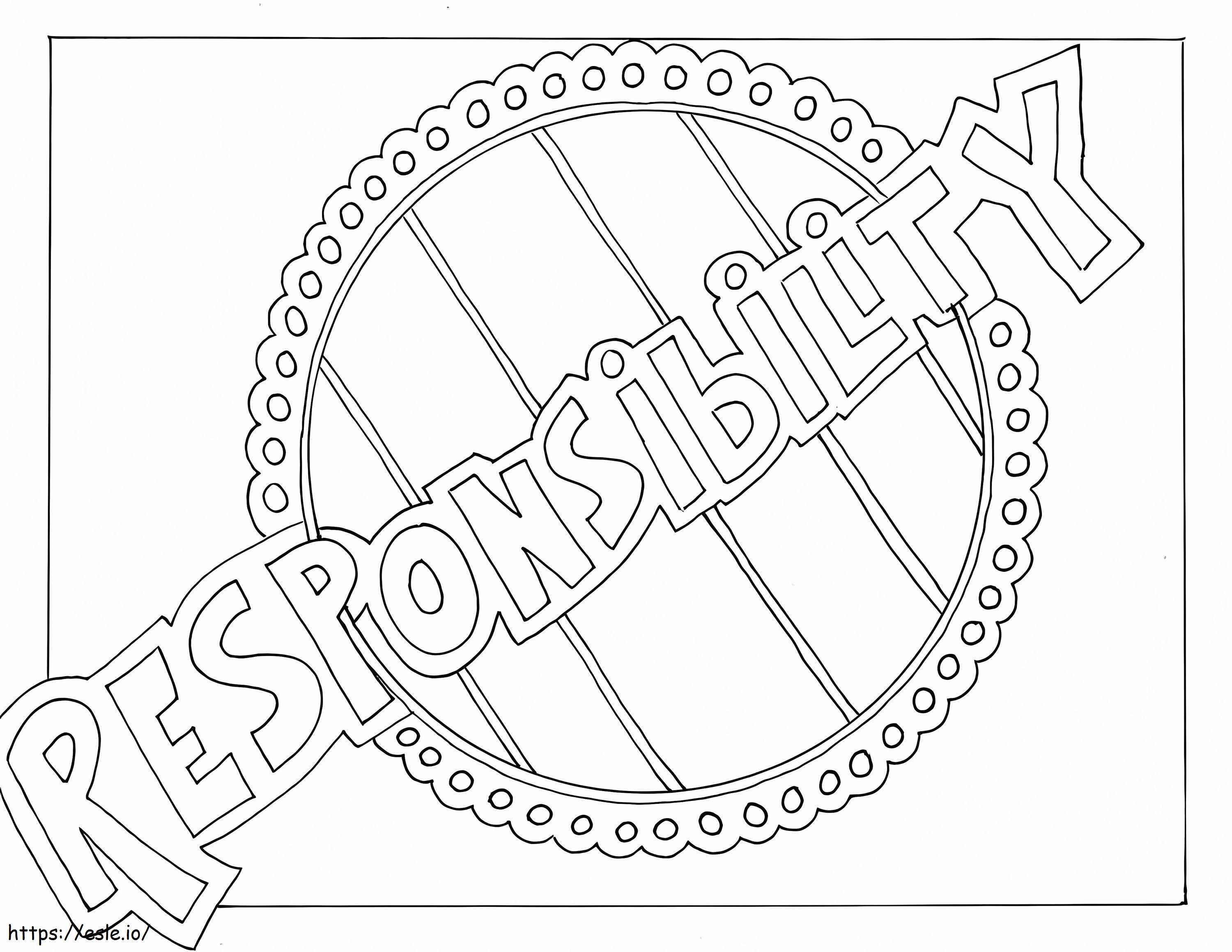 Responsibility Doodle Art coloring page