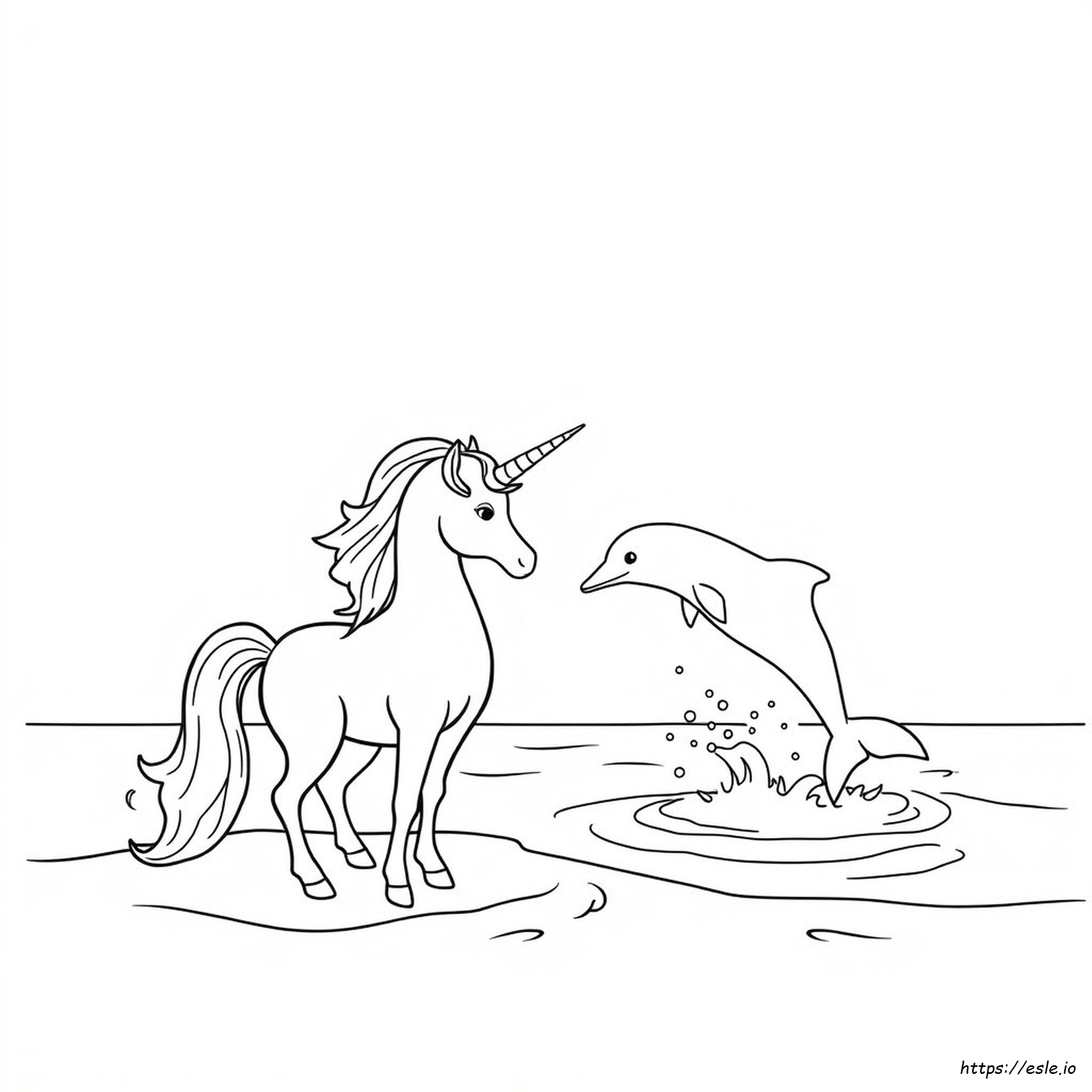 Unicorno Delfino Da Colorare