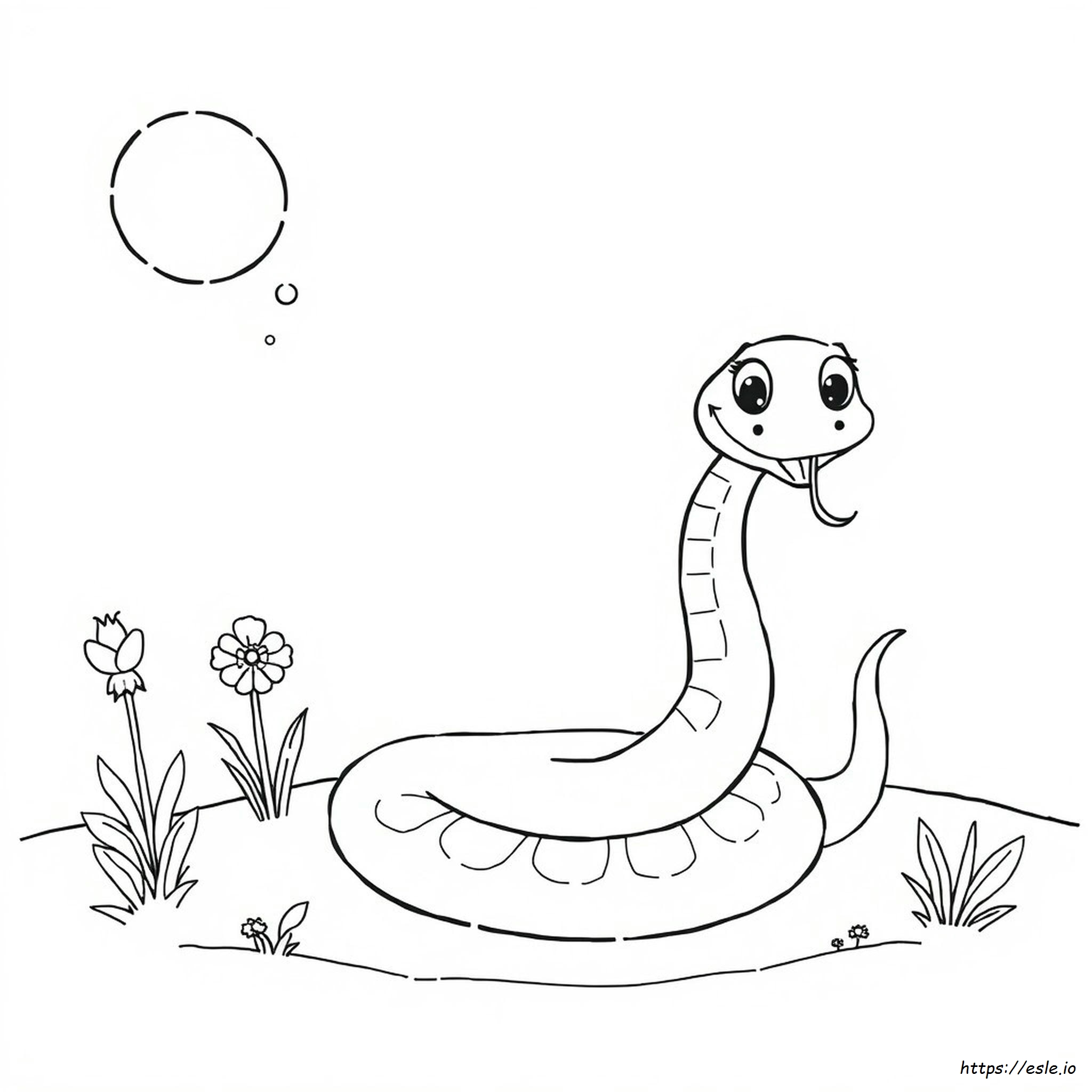 Serpente A Spirale Da Colorare