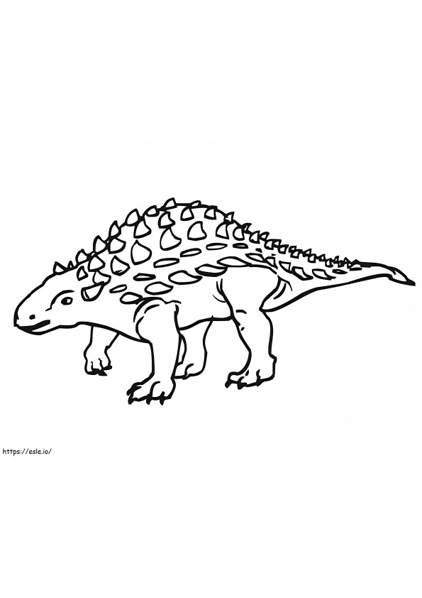Ankylosaurus amuzant de colorat