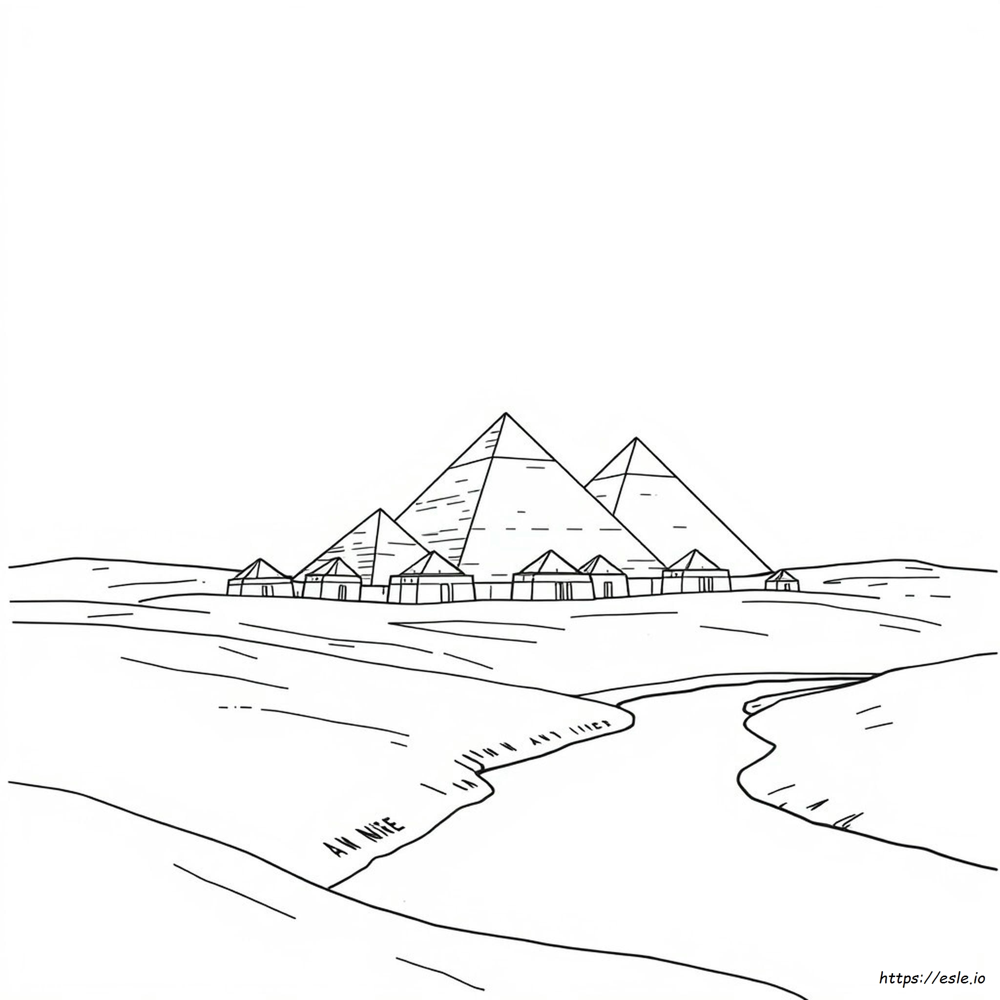 Egypt Pyramids Coloring Pages