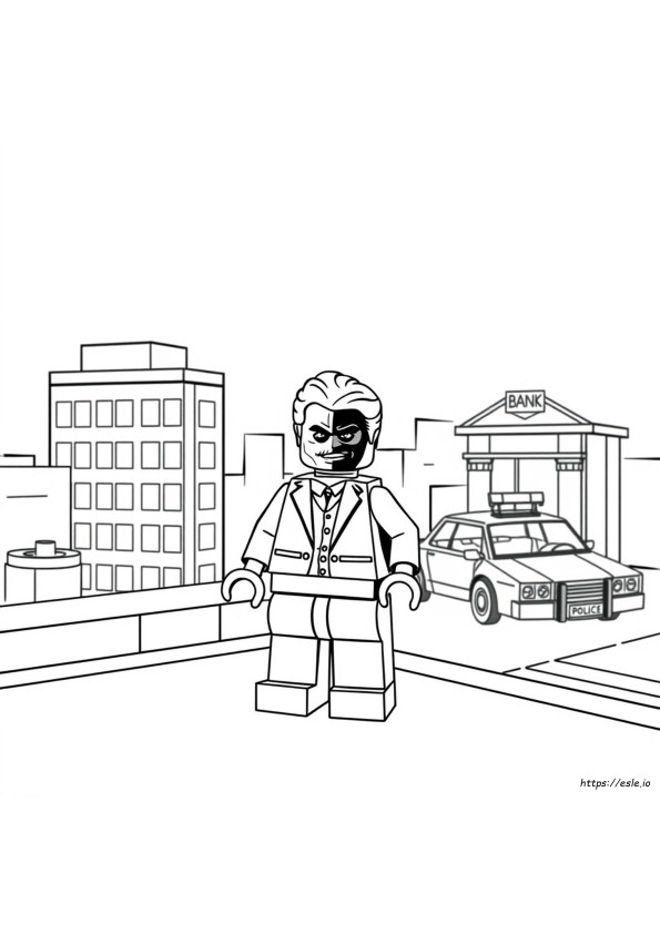 Lego Two Face Gambar Mewarnai