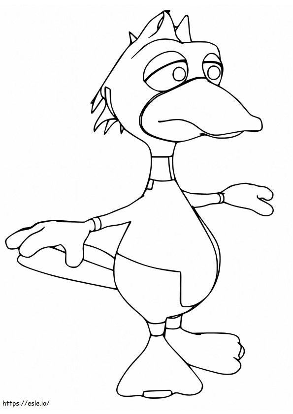 Animated Platypus coloring page