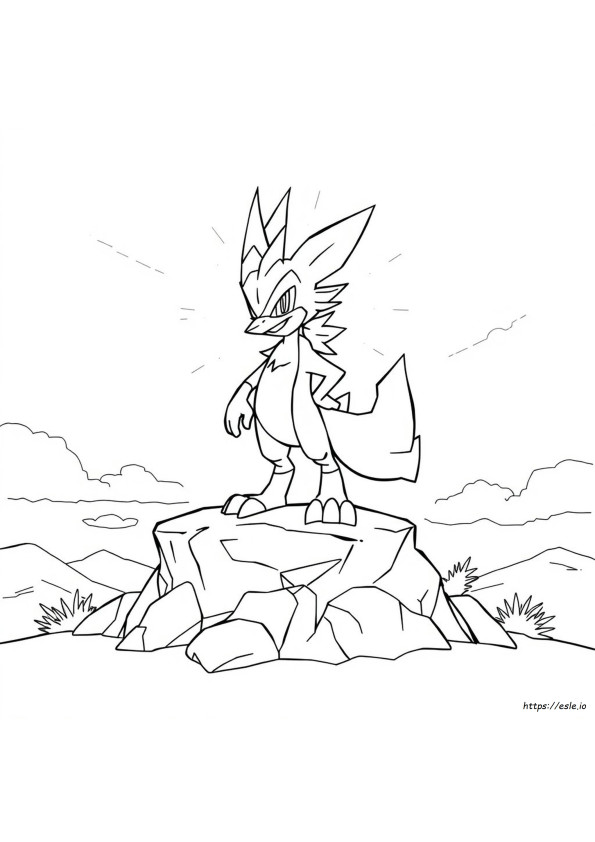 Lucario Mega Gambar Mewarnai