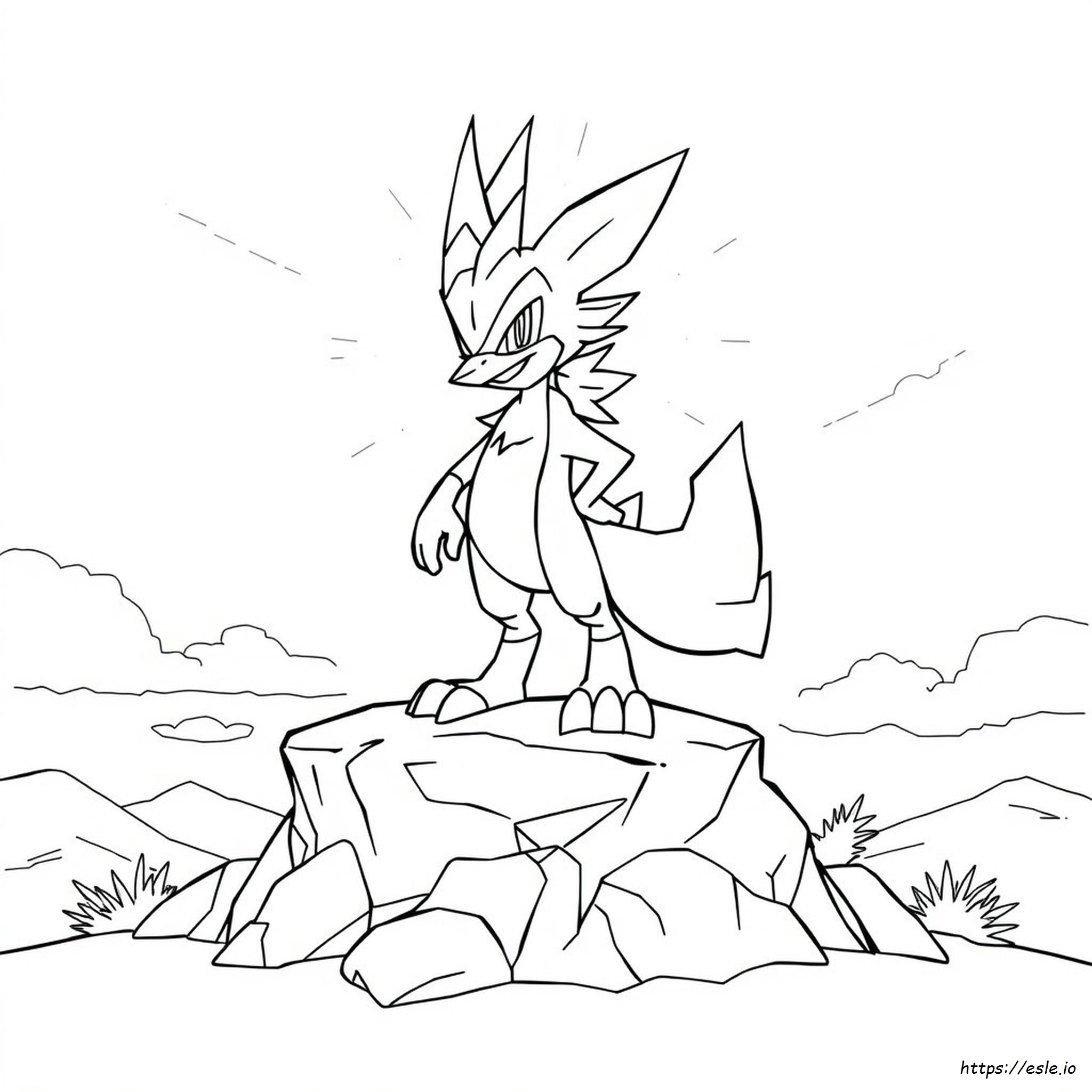 Lucario Mega Para Colorir