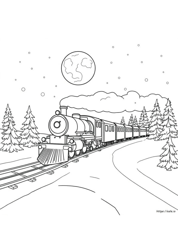 Halaman Mewarnai The Polar Express