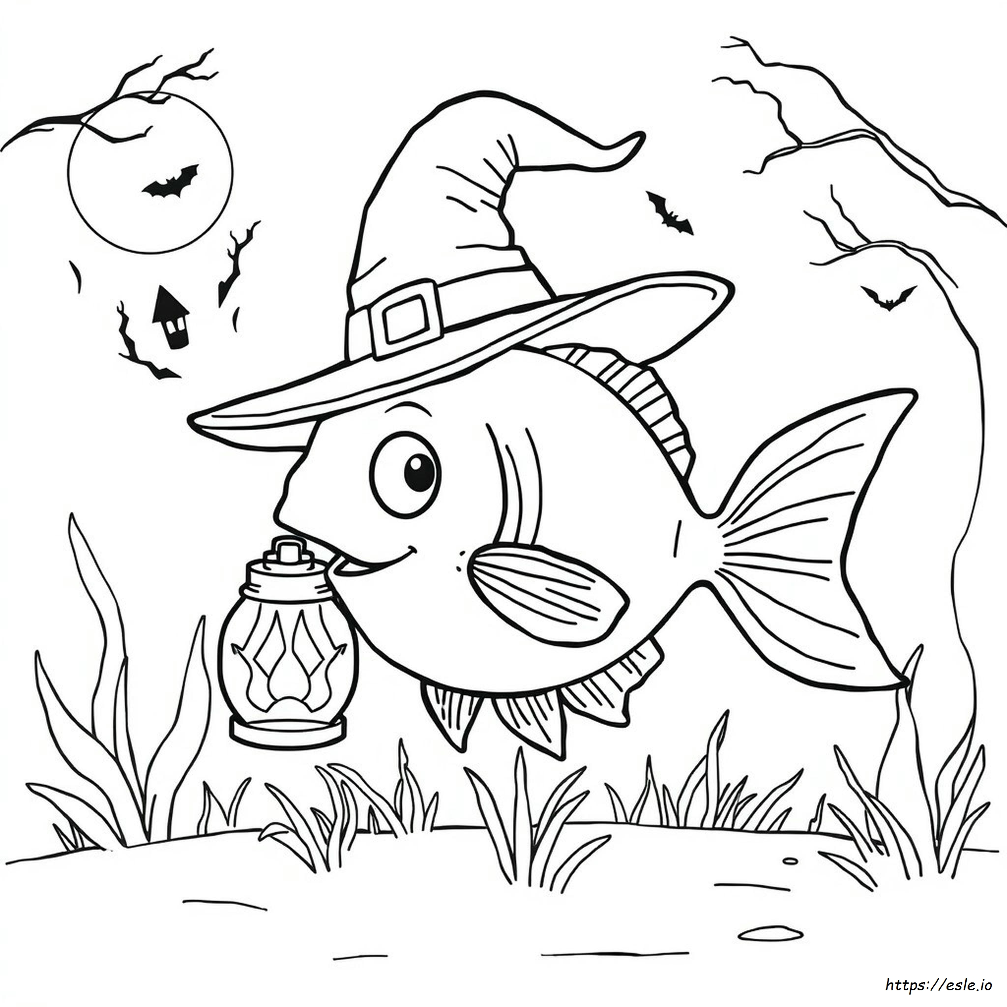 Pesce Di Halloween Da Colorare