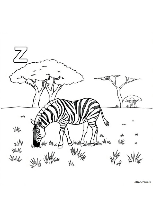 Gambar Mewarnai Huruf Z