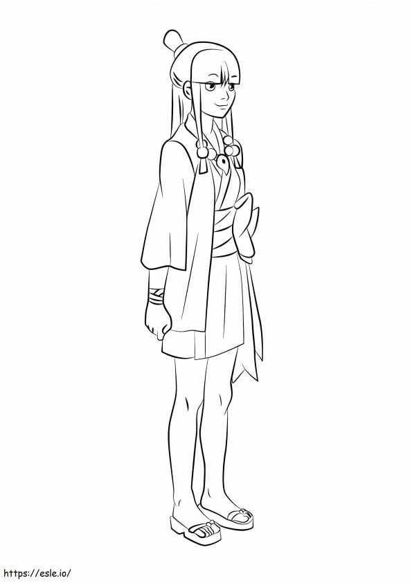 Maya Fey From Ace Attorney coloring page