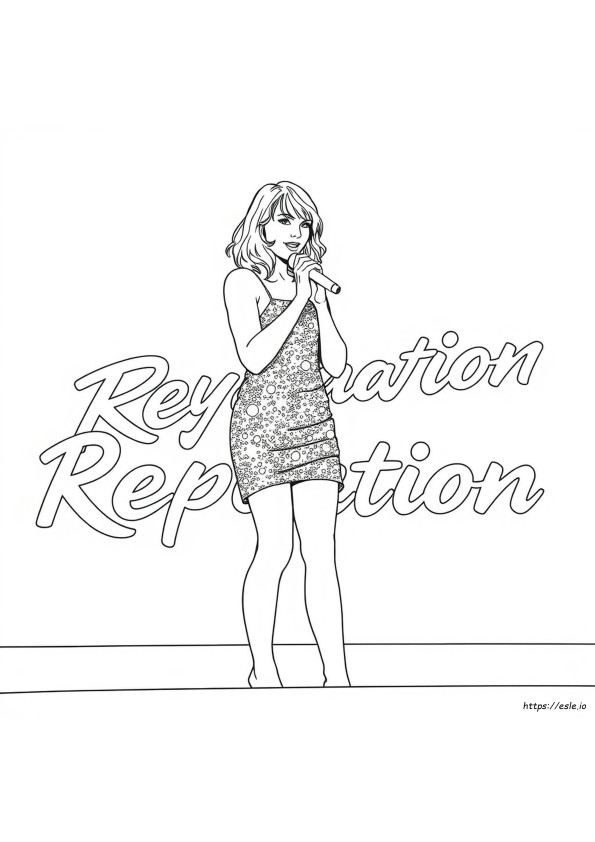 Taylor Swift Coloring Pages Eras Tour Reputation