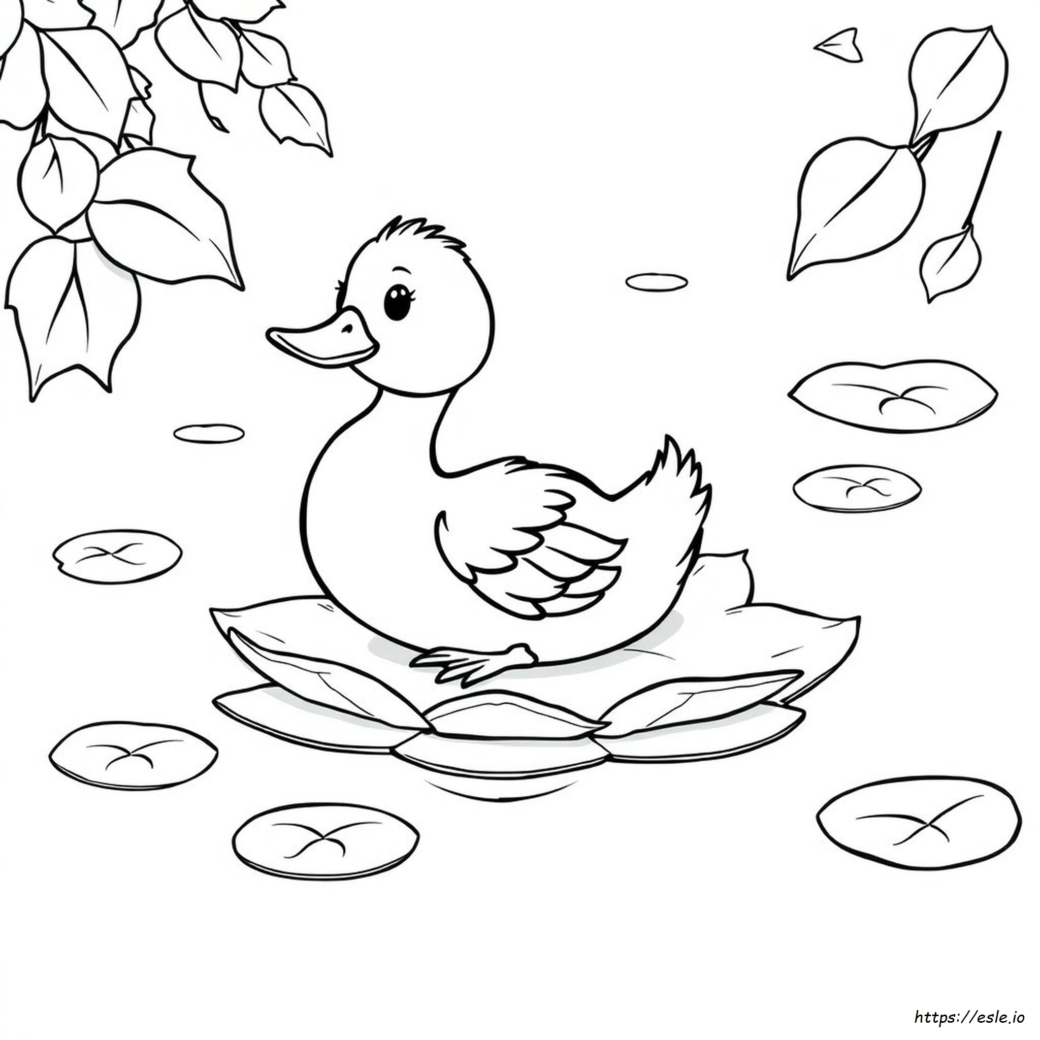 Printable Cute Duck Coloring Pages