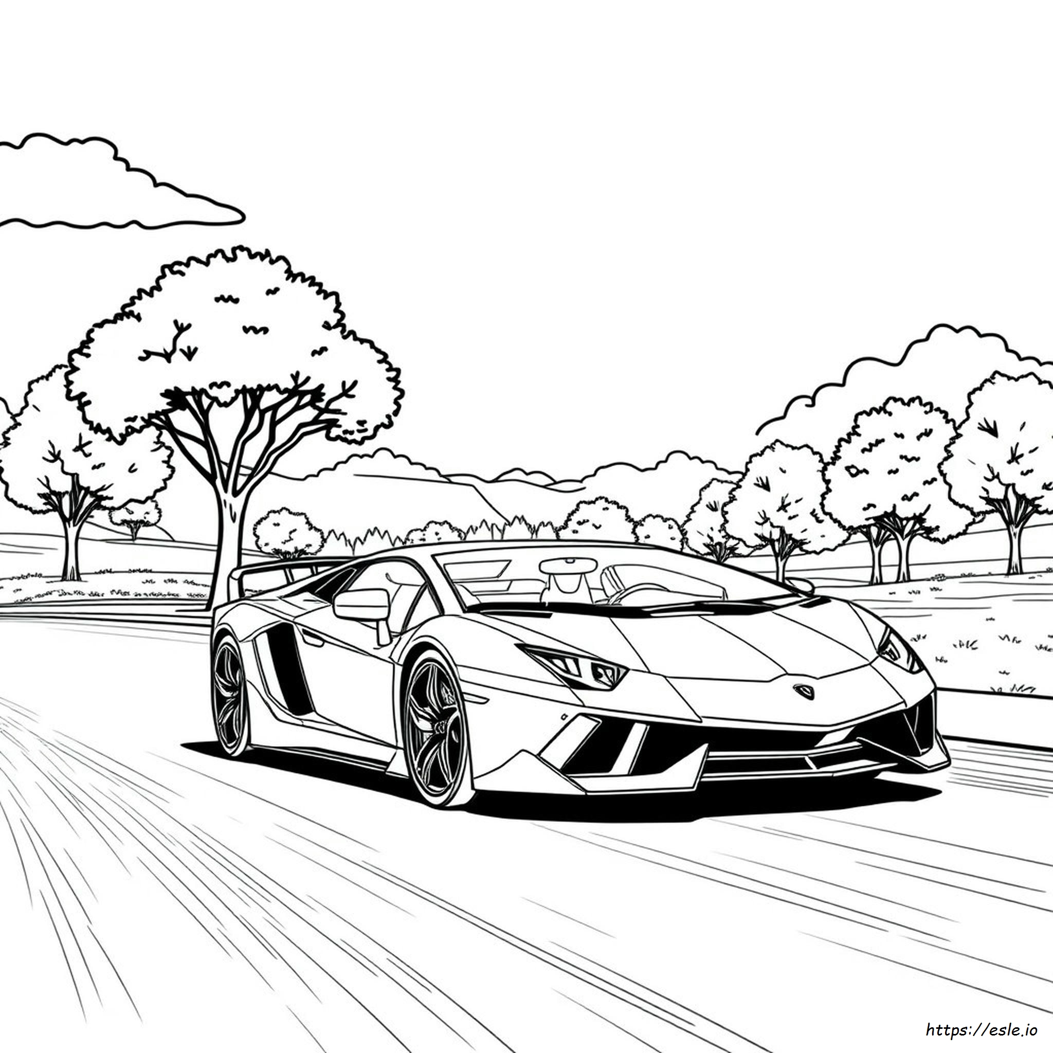 Free Printable Lamborghini Coloring Pages