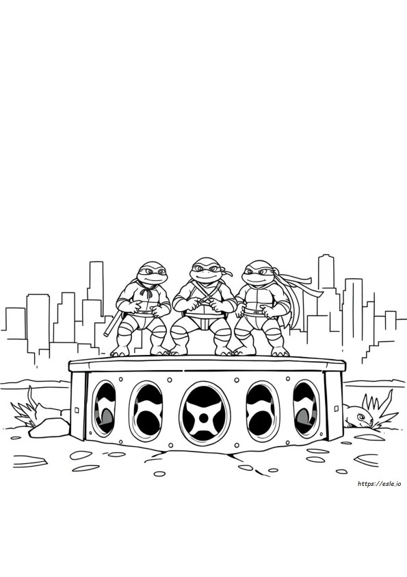 Tortugas Ninja Para Colorear Para Niños