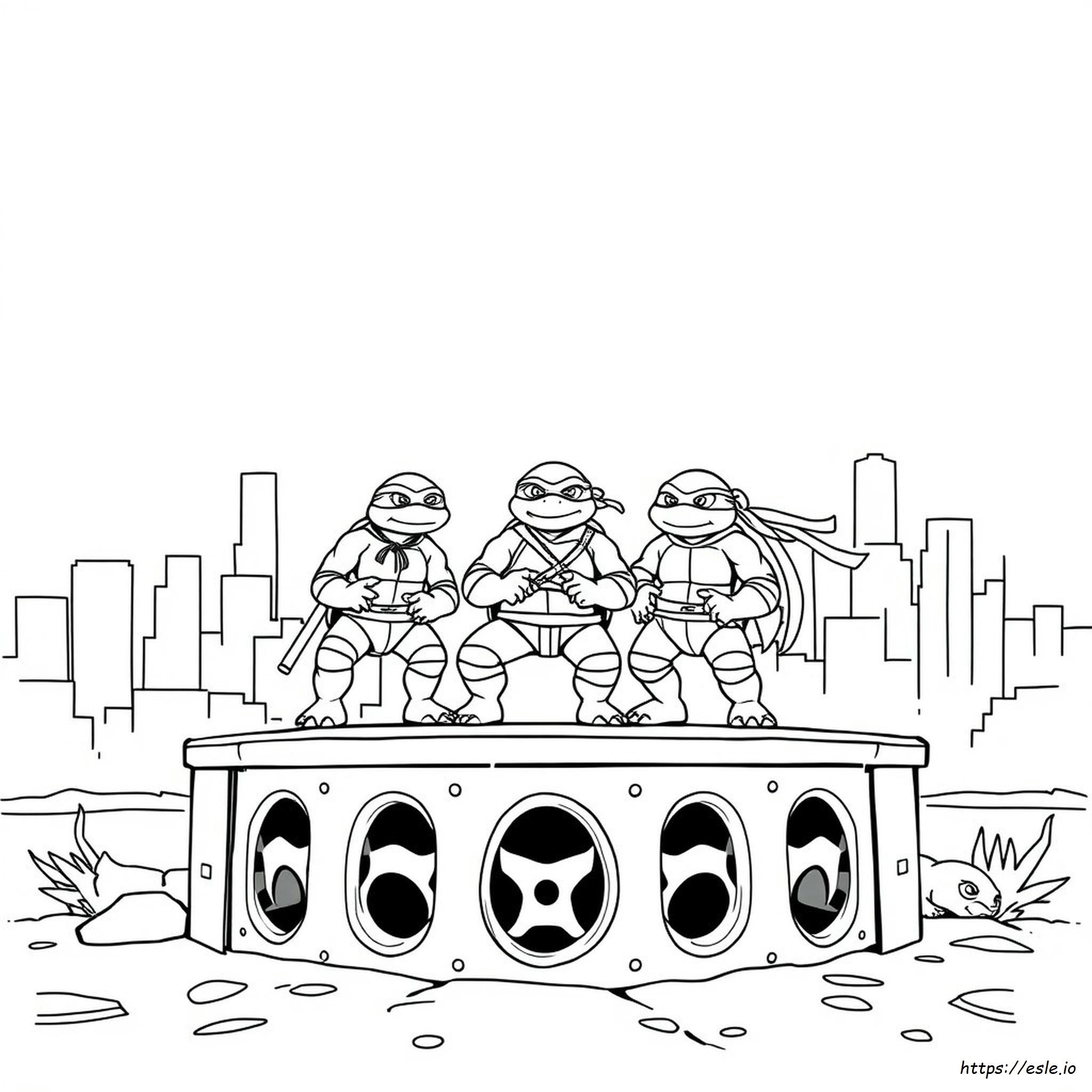 Tortugas Ninja Para Colorear Para Niños