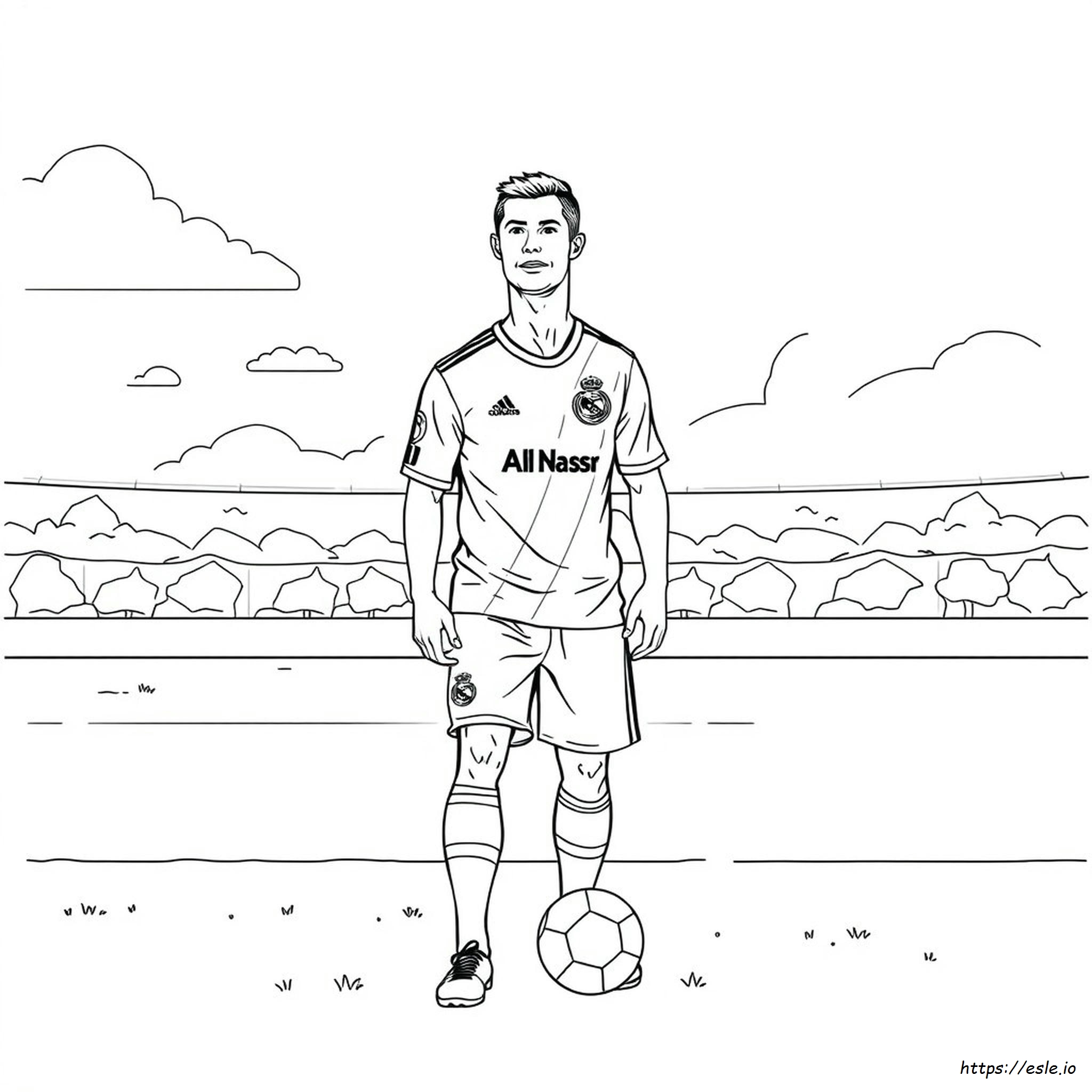 Cristiano Ronaldo Coloring Pages Al Nassr