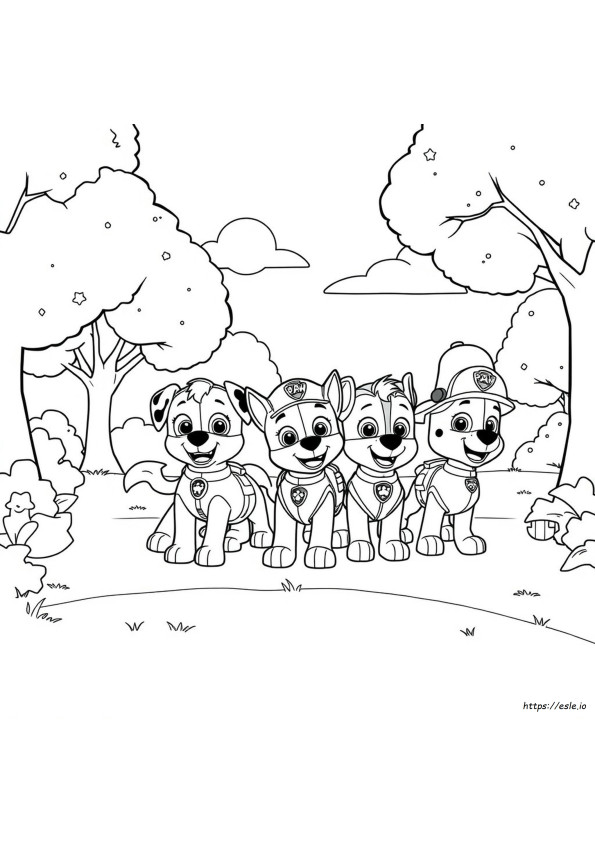 Menggambar Paw Patrol Untuk Mewarnai