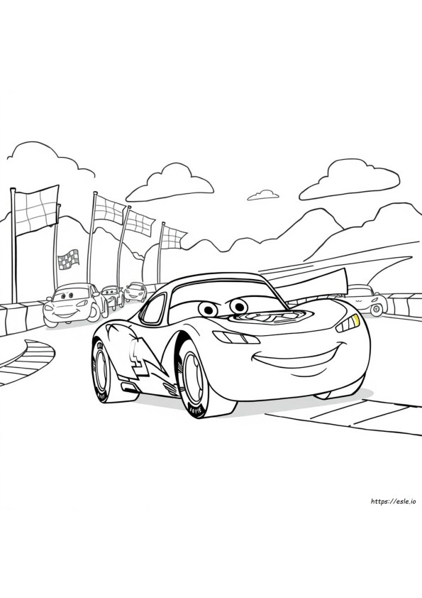 Lightn Ing Mcqueen Gambar Mewarnai