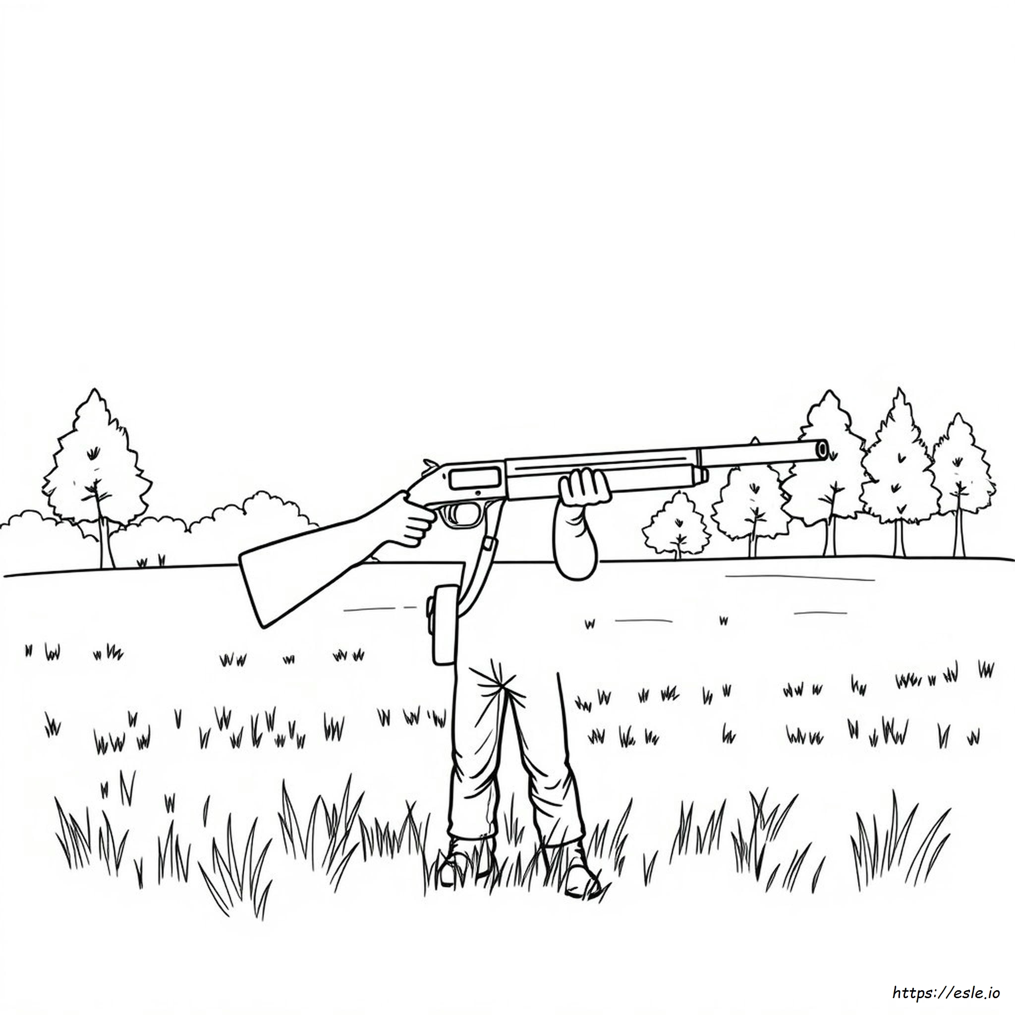 Shotgun Gun Coloring Pages