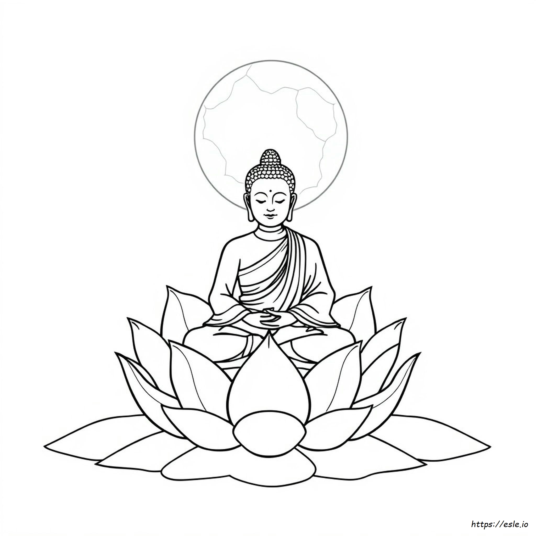 Easy Buddha Coloring Page