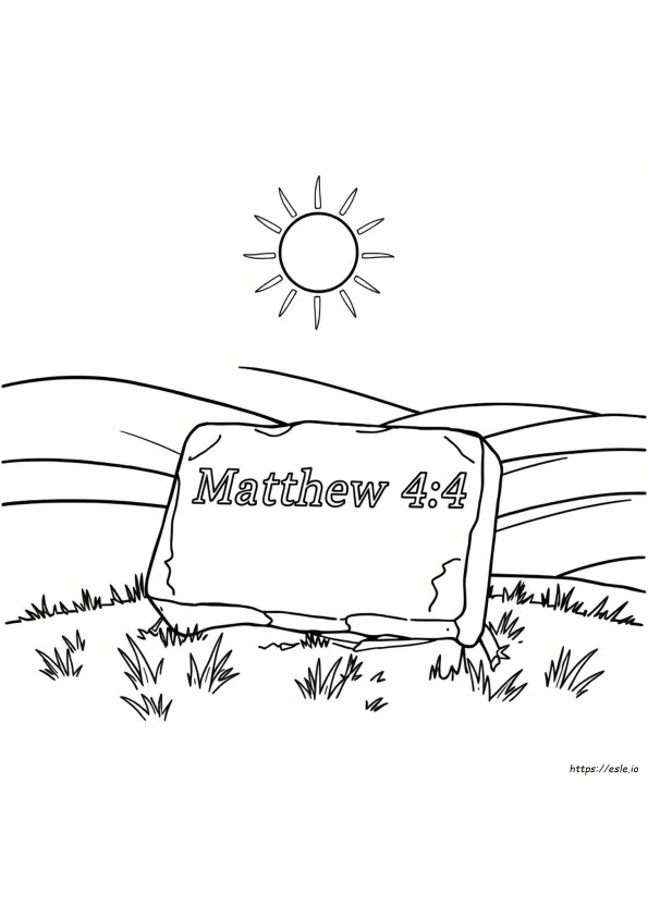Matius 4:4 Halaman Mewarnai
