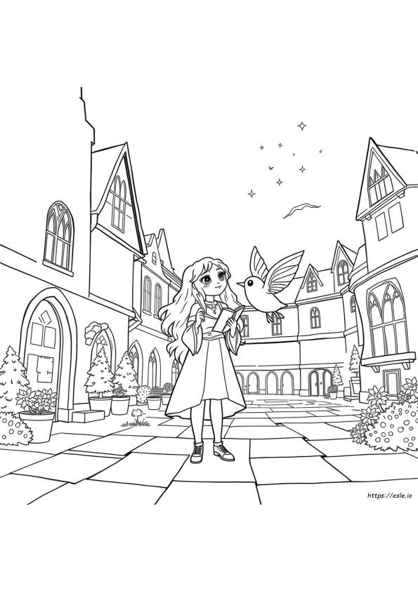 Luna Lovegood Gambar Mewarnai Halaman Harry Potter