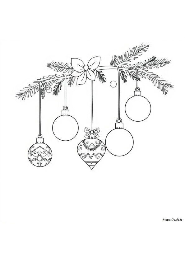 Blank Christmas Ornament Coloring Page