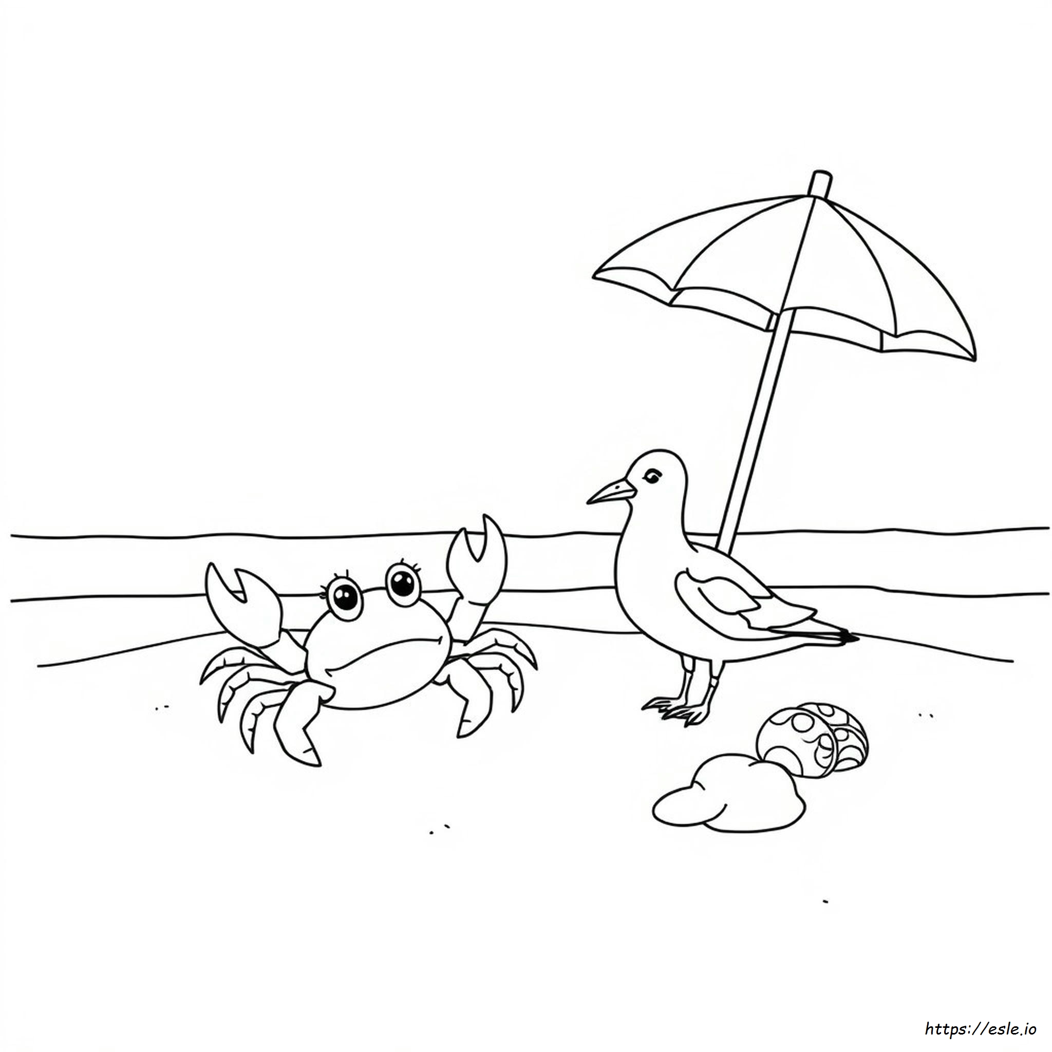 Beach Animal Coloring Pages