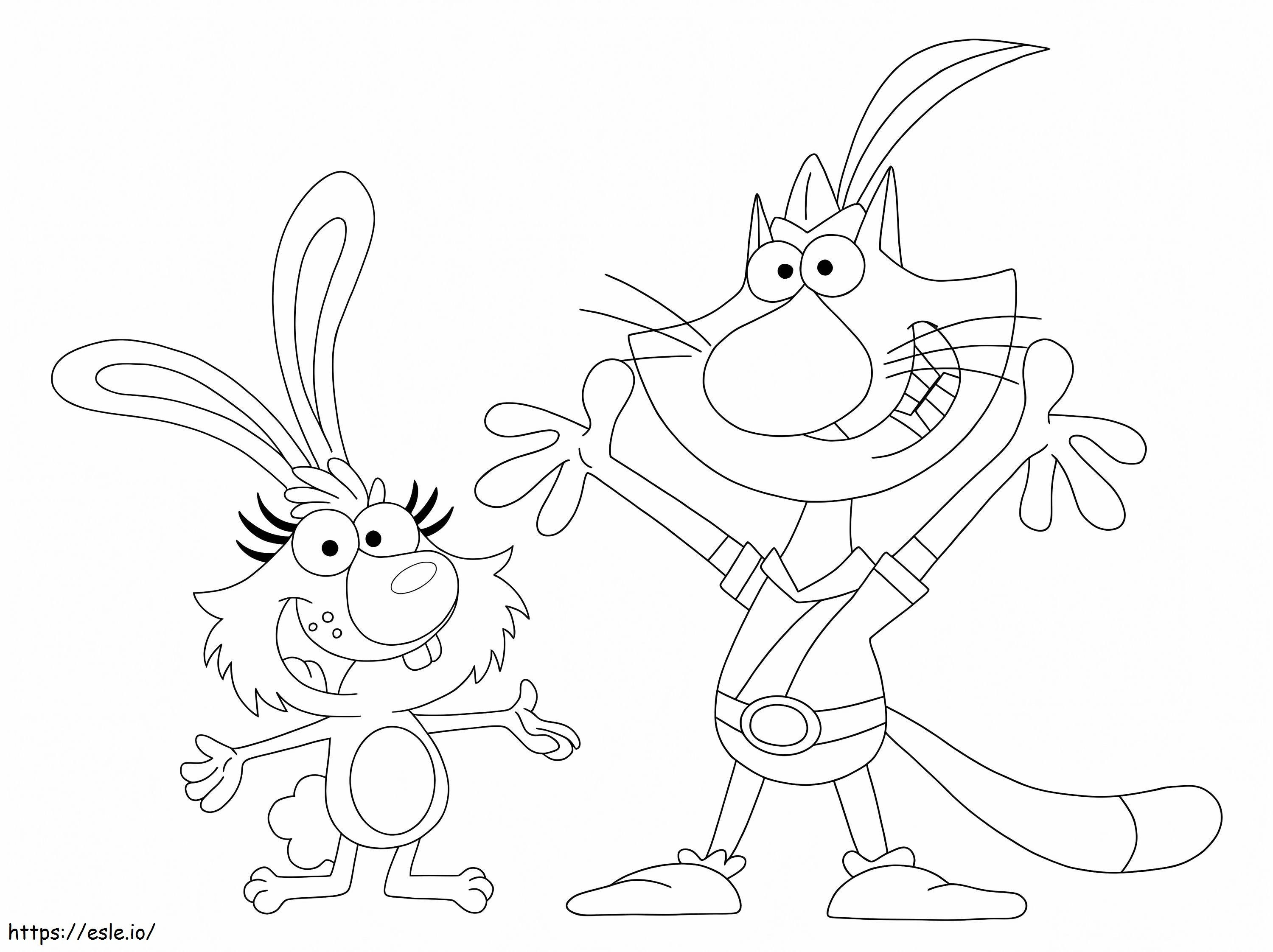 Daisy And Nature Cat coloring page