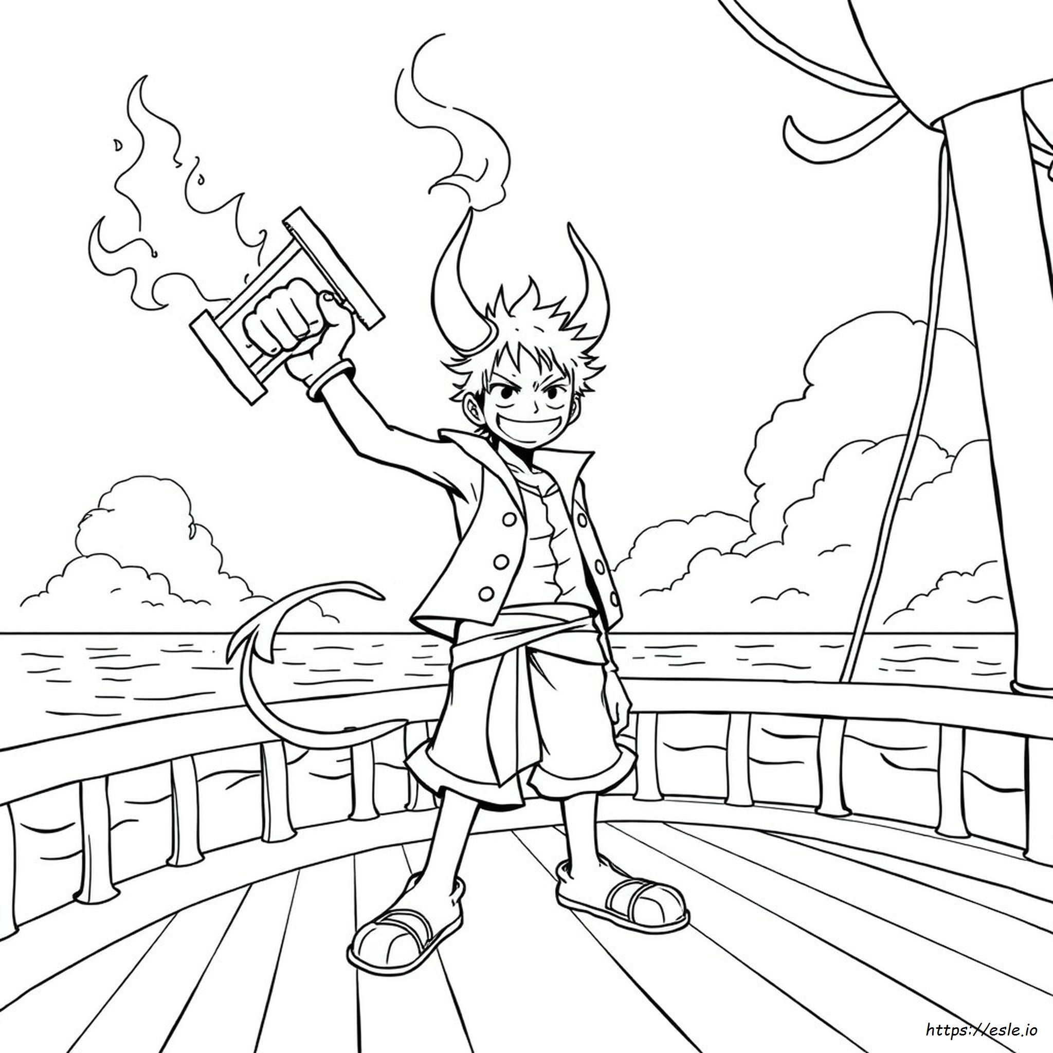 Monkey D Luffy Gear 5 Coloring Page
