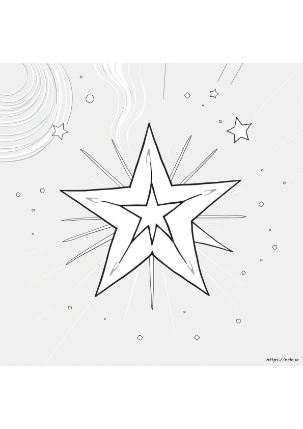 Large Star Coloring Page