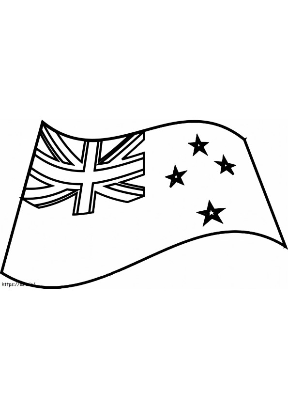 Bendera Selandia Baru 2 Gambar Mewarnai