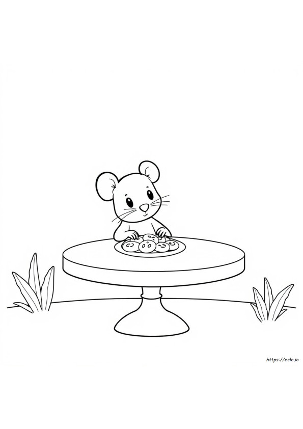 Coloriage Souris Et Le Cookie À Imprimer
