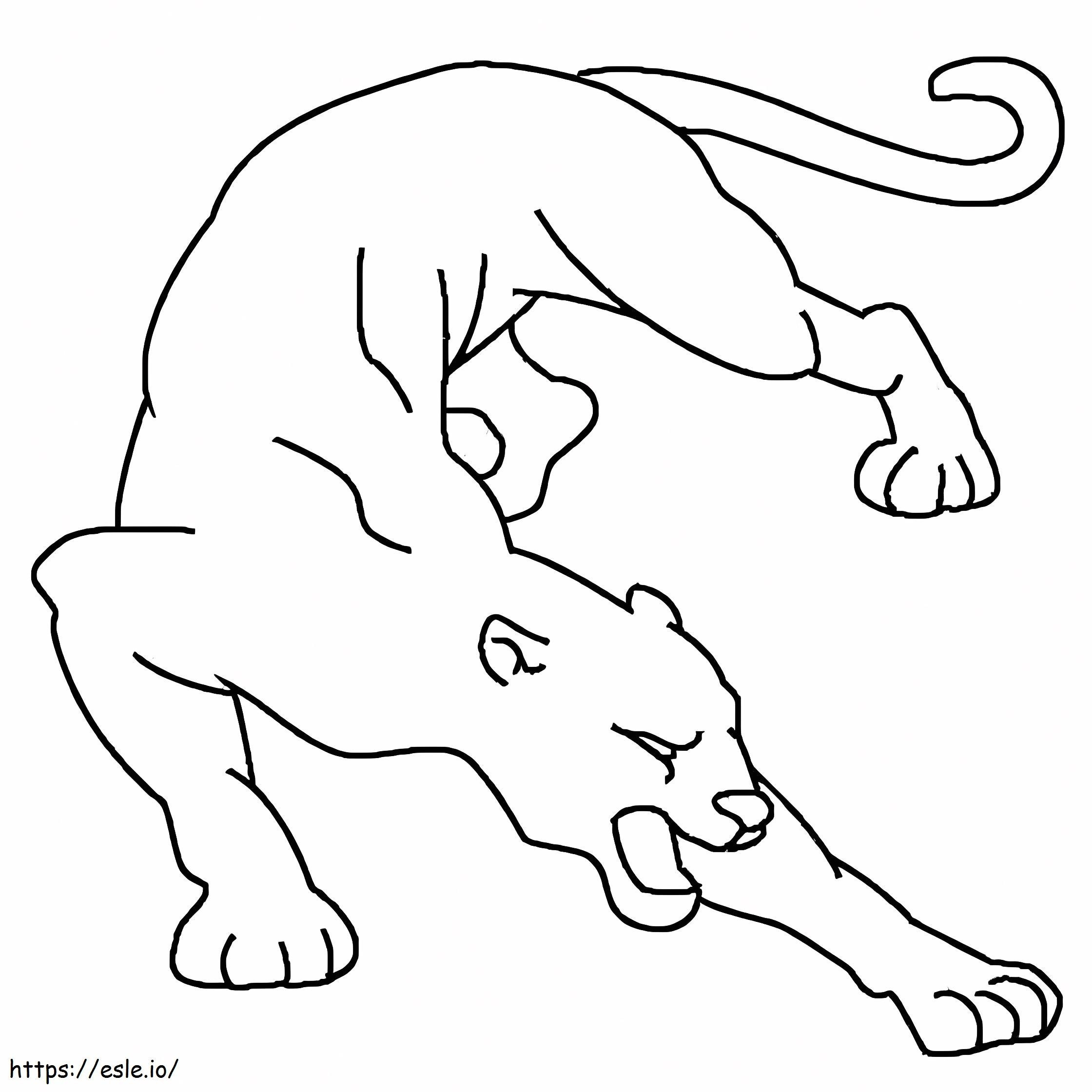 Basic Cougar coloring page