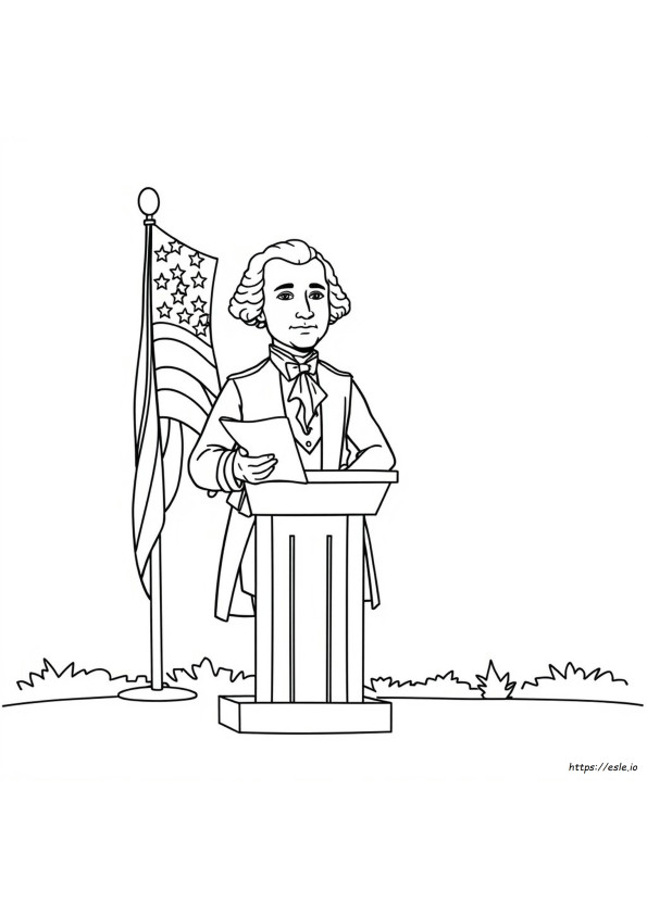 George Washington Kleurplaat