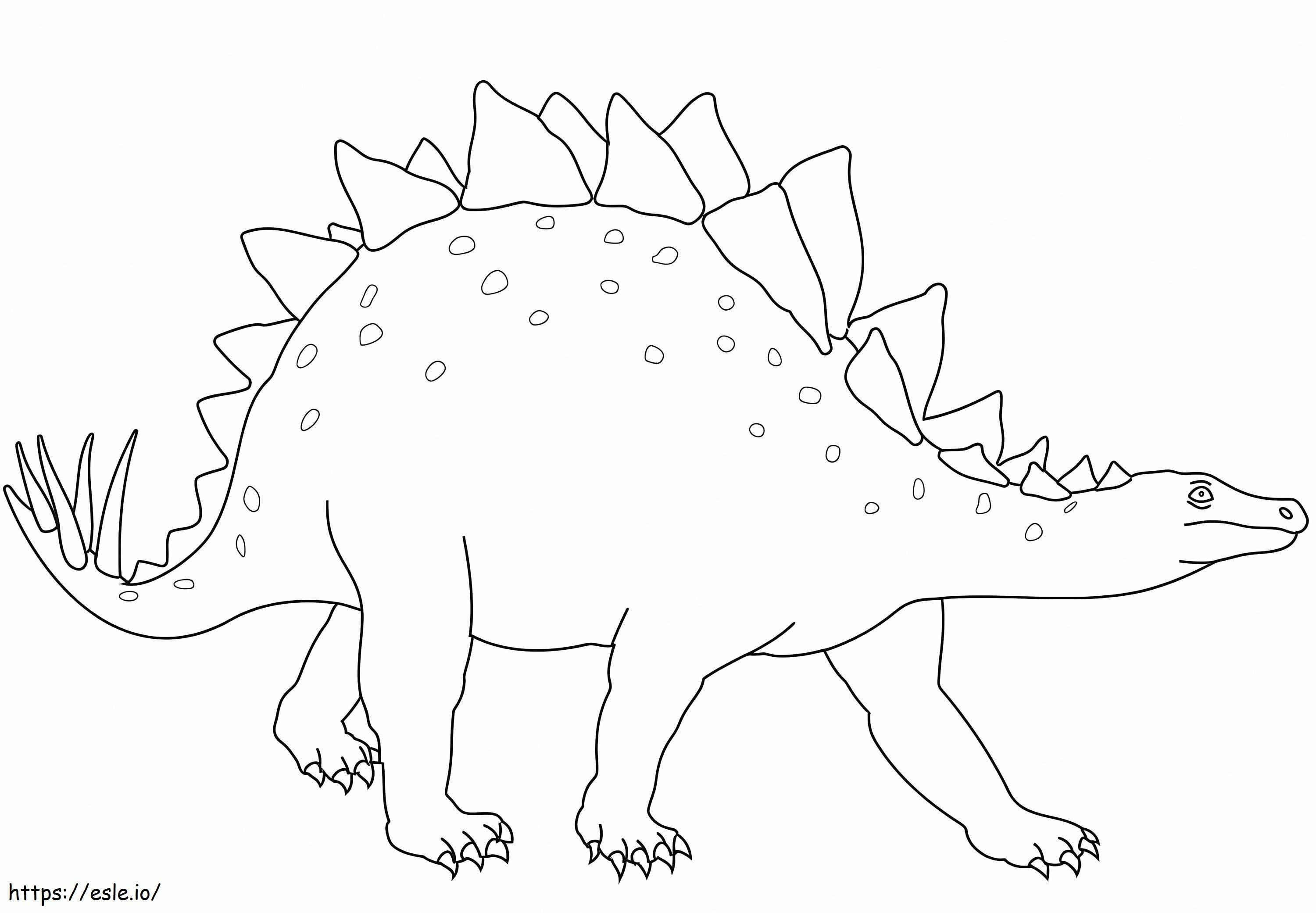 Dinozaur Stegosaurus de colorat