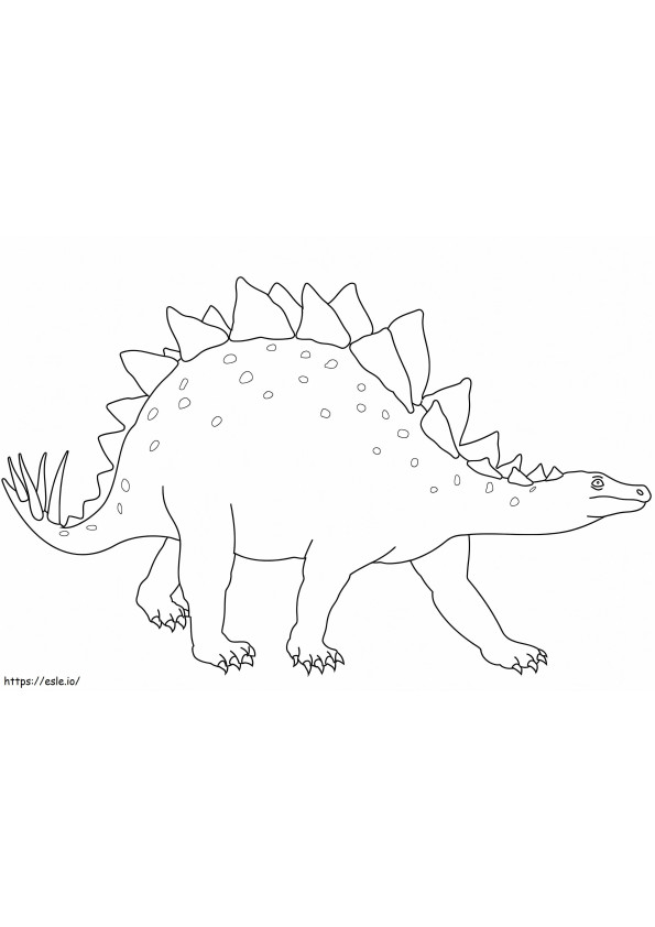 Stegosaurus dinosaurus värityskuva