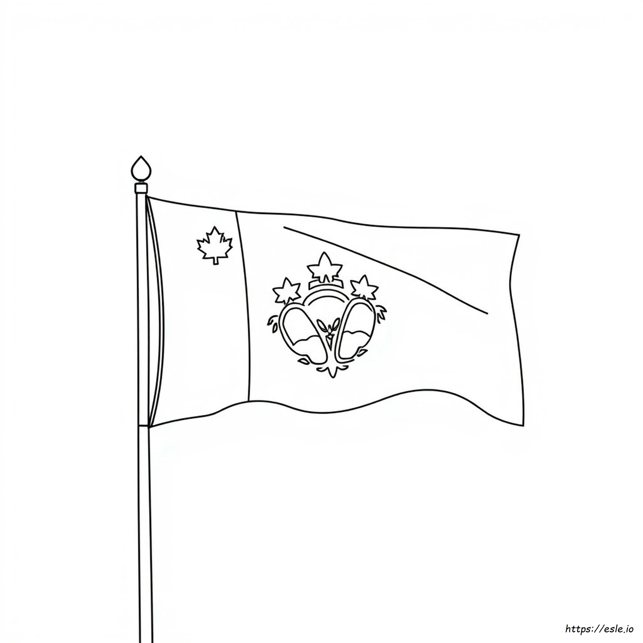 Saskatchewan Bayrağı Boyama Sayfası
