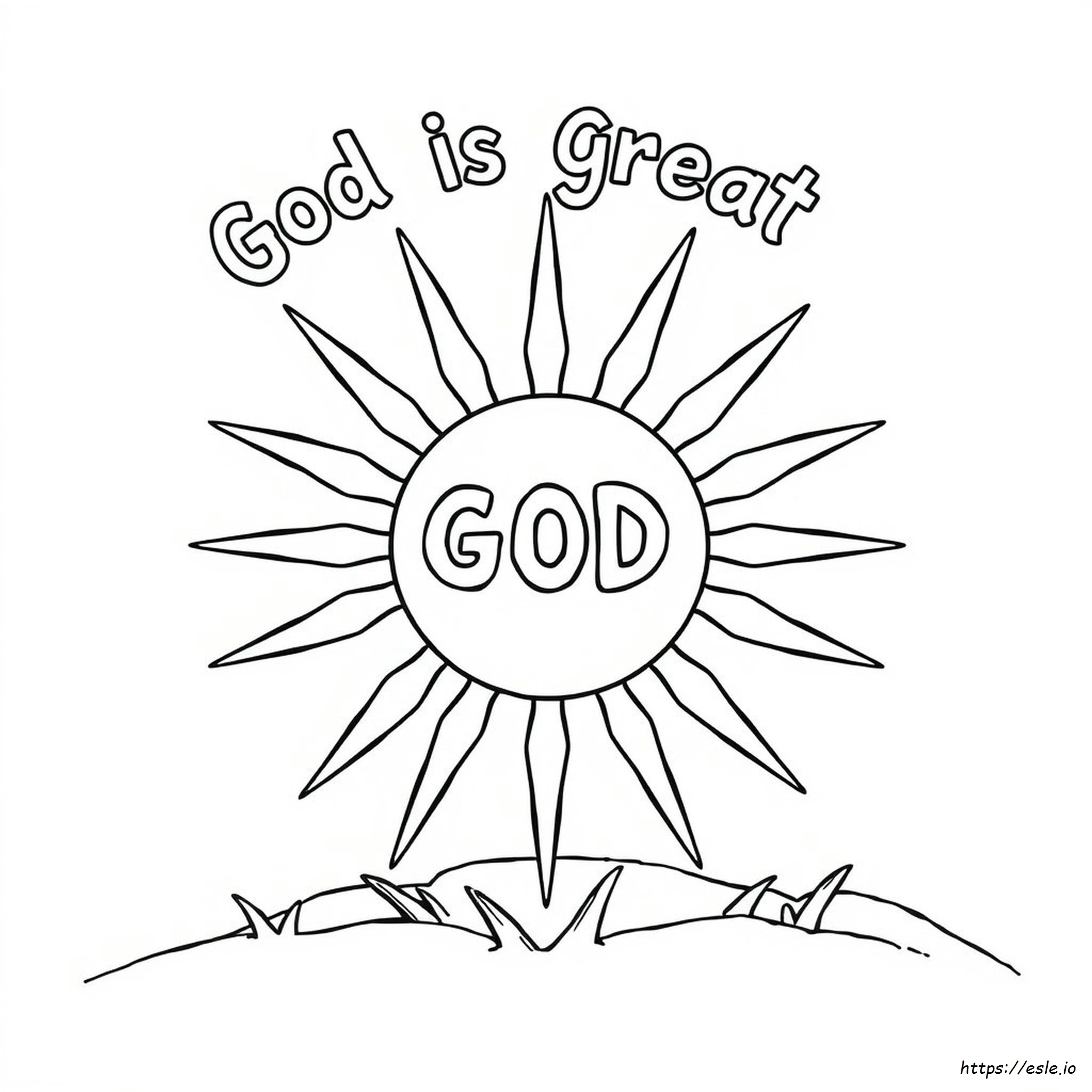 Dios Es Grande Para Colorear