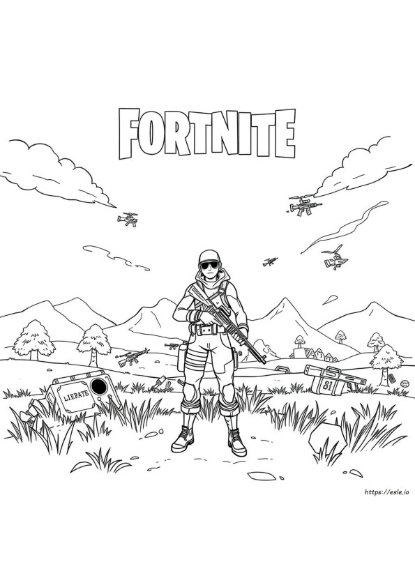 Fortnite Dapat Dicetak Gratis Gambar Mewarnai