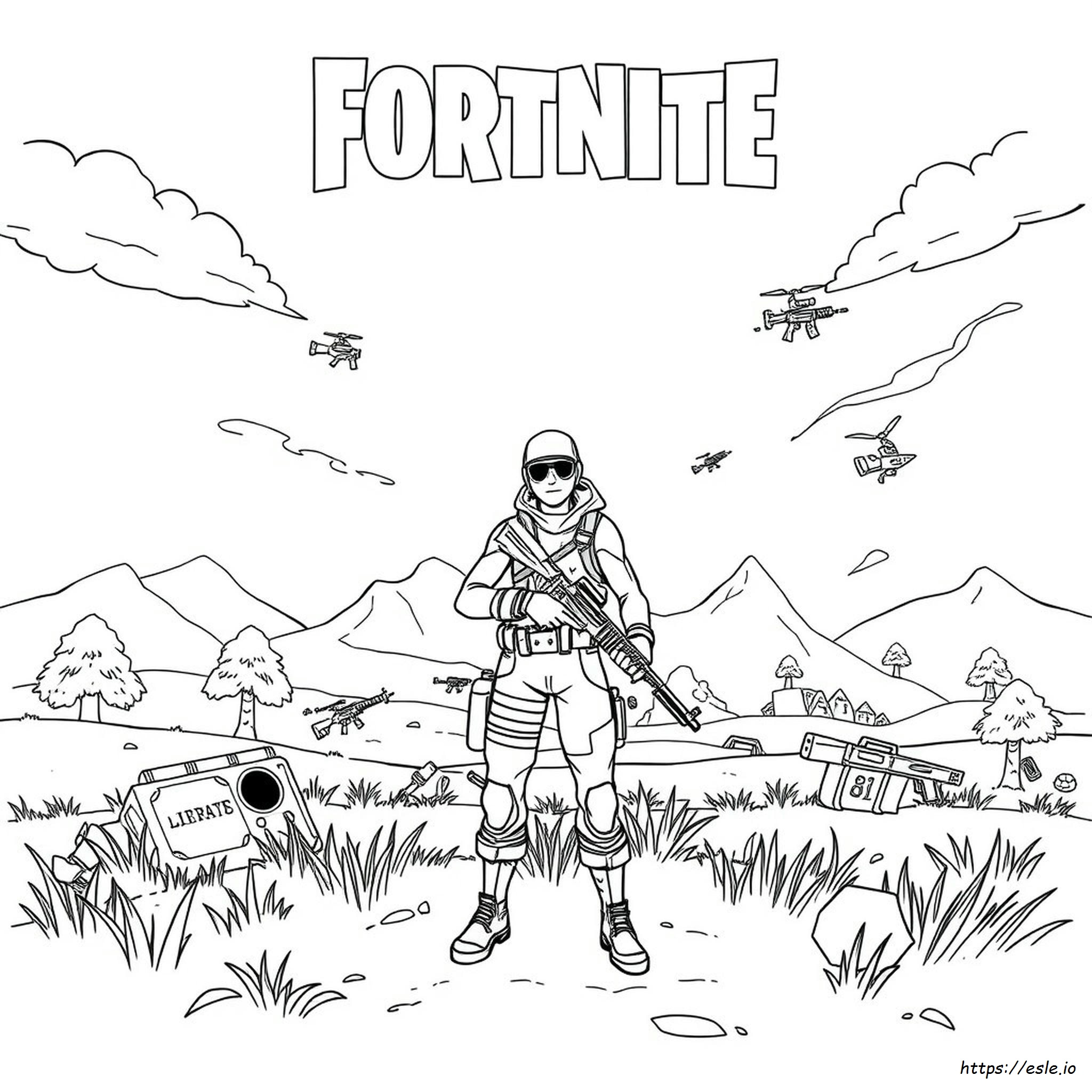 Páginas Para Colorear De Fortnite Imprimibles Gratis
