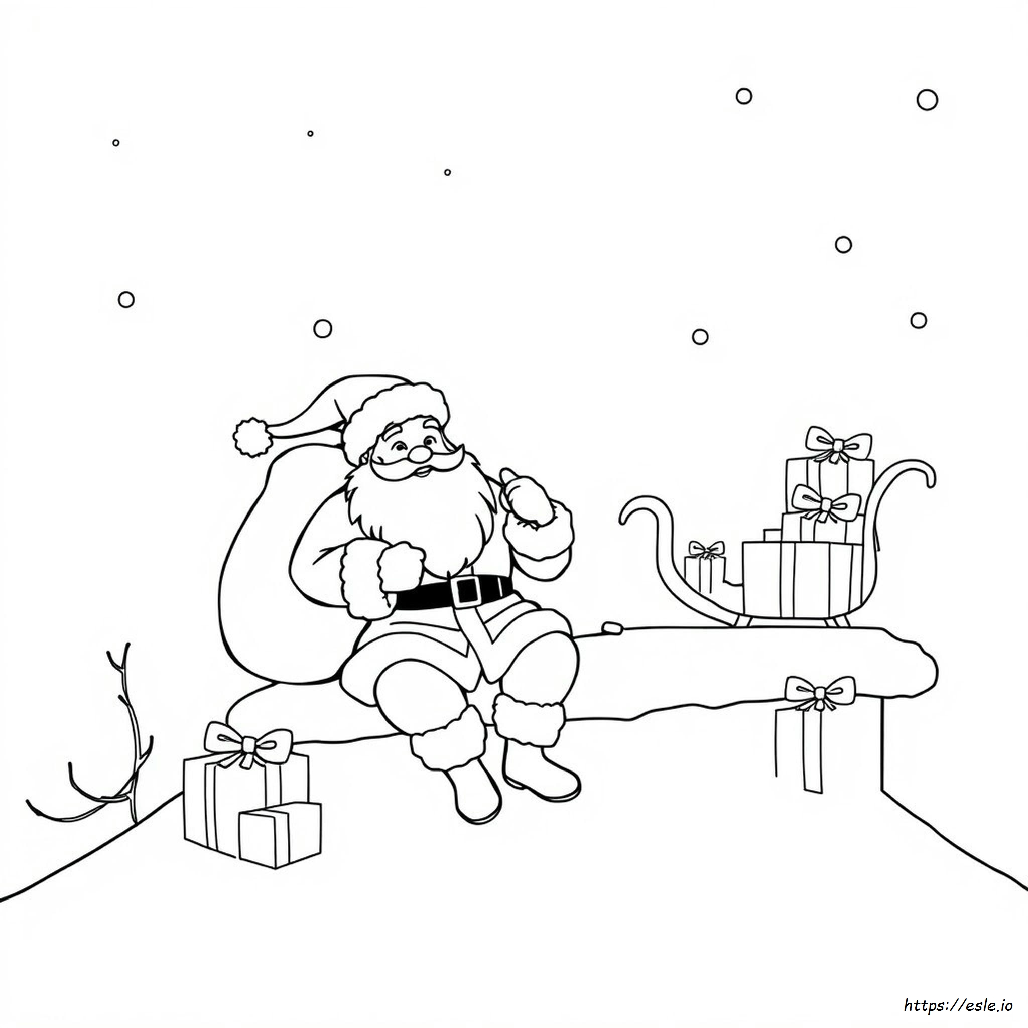 Páginas Para Colorear De Papá Noel Para Adultos
