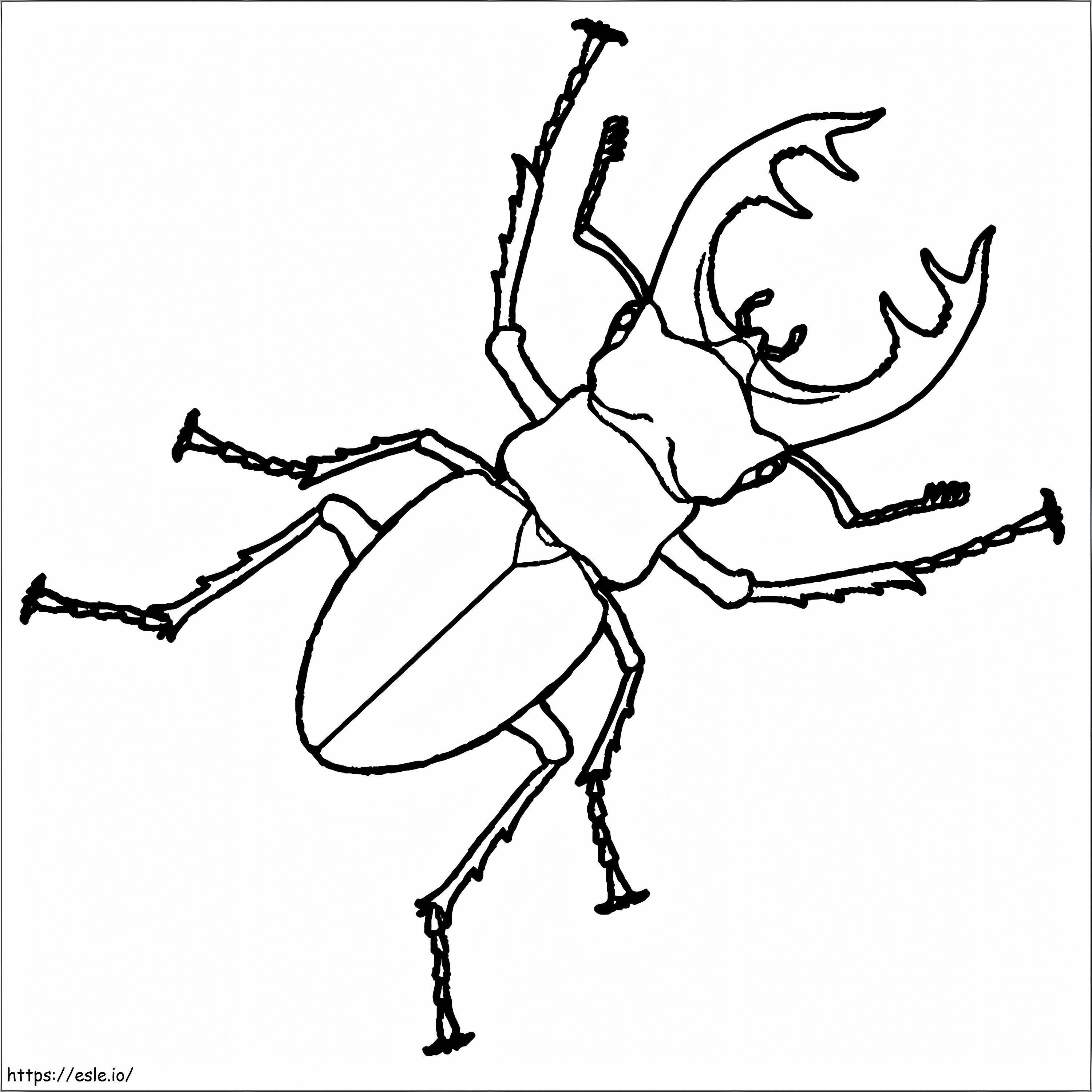 Escarabajo ciervo imprimible para colorear