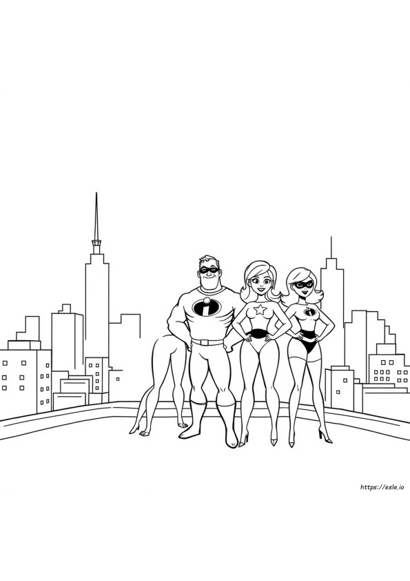 Gambar Mewarnai The Incredibles Gratis