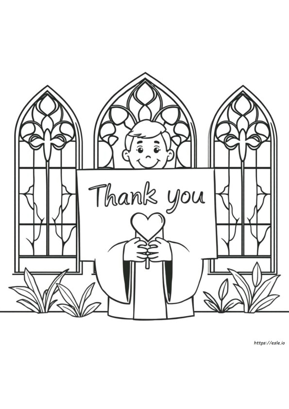 Terima Kasih Pendeta Gambar Mewarnai