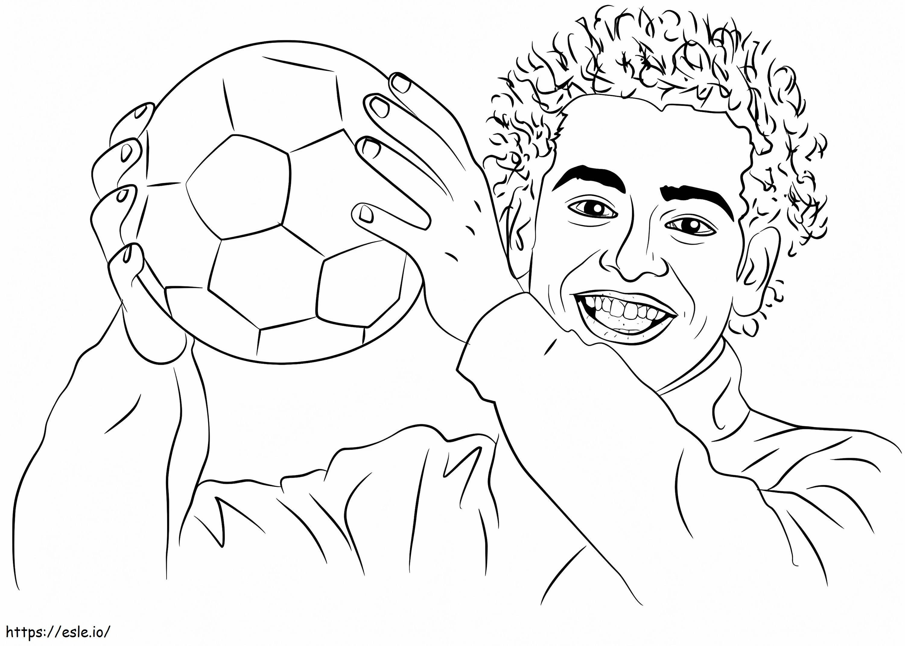 Coloriage Mohamed Salah 4 à imprimer dessin