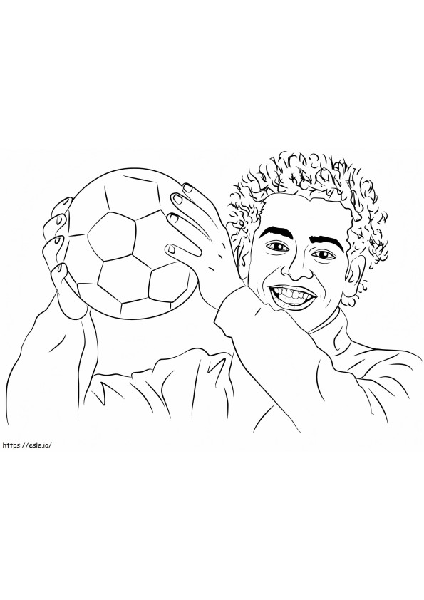 Coloriage Mohamed Salah 4 à imprimer dessin